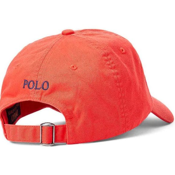 POLO Ralph Lauren Cotton Chino Ball Cap Hat Red OSFM - New With Tags - Picture 2 of 2